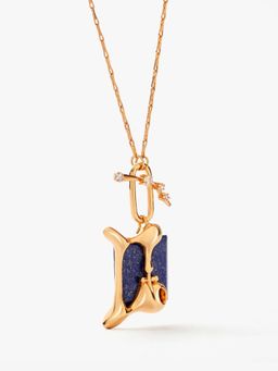 Outhouse - Gemini Zodiac Blue Pendant with Chain