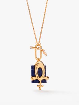 Outhouse - Libra Zodiac Blue Pendant With Chain