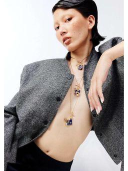 Outhouse - Pisces Zodiac Blue Pendant with Chain