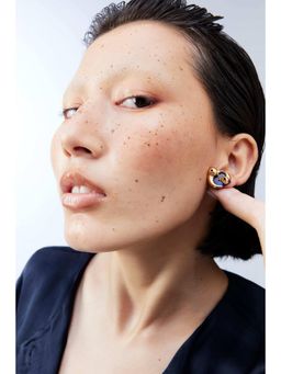 Outhouse - Cancer Zodiac Studs Blue Earrings