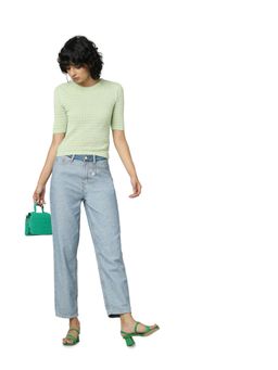 ONLY - Womens Solid Light Blue Jeans