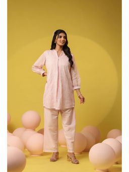 Scakhi - Pink Mul Cotton Chikankari Embroidery Kurta and Pant