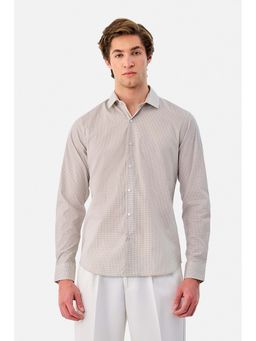 Snitch - Beige Full Sleeves Slim Formal Shirt for Men