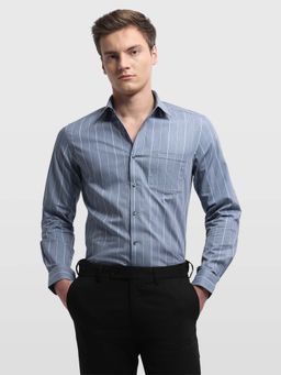 Arrow - Men's Blue Vertical Striped Originals Shirt