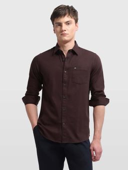 Arrow Sports - Men's Brown Chelsea Slim Fit Sage and Sun Shirt