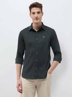 U.S. Polo Assn. Denim Co. - Men's Green Poplin Shirt