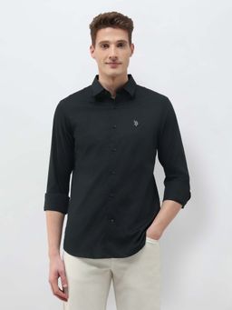 U.S. Polo Assn. Denim Co. - Men's Black Poplin Shirt