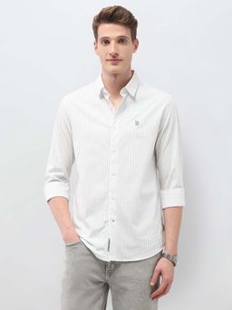 U.S. Polo Assn. Denim Co. - Men's White Vertical Striped Shirt