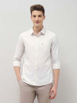 U.S. POLO ASSN. - Men's Off White Casa De Campo Regular Fit Shirt