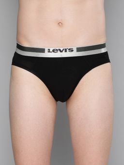 Levi's - Men Ultra-soft Supima Cotton Tencel Lycra 300 Ls Solid Prime Brief Black