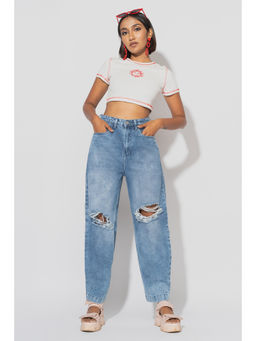 FREAKINS - Blue Washed Out Baggy Jeans