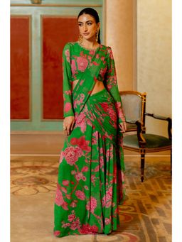 Paulmi & Harsh - Alaia Pre Draped Saree with Stitched Blouse