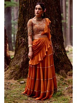 Paulmi & Harsh - Maia Pre Draped Saree with Stitched Blouse and Belt