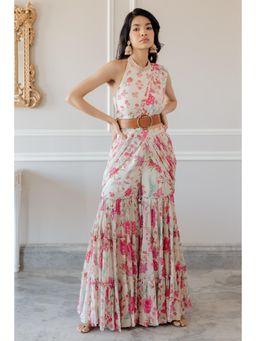 Paulmi & Harsh - Nafisa Pre Draped Saree with Stitched Blouse and Belt