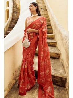 Paulmi & Harsh - Indie Electric Pre Draped Saree with Stitched Blouse