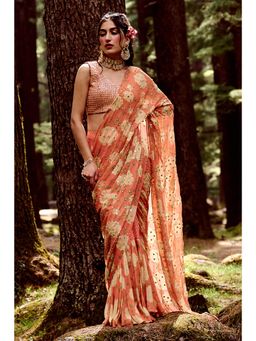 Paulmi & Harsh - Zelena Pre Draped Saree with Stitched Blouse