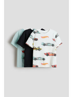 H&M - Boys Multi-Color 3-Pack Printed T-Shirts