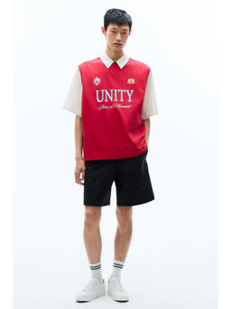 H&M - Men Red Loose Fit Printed Tank Top