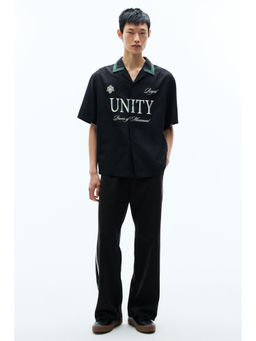 H&M - Men Black Loose Fit Trackpant