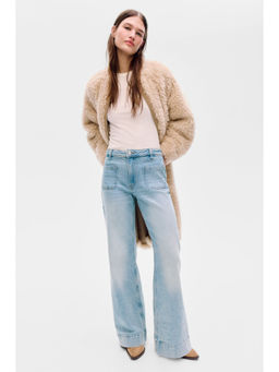 H&M - Women Blue Wide High Waist Jeans