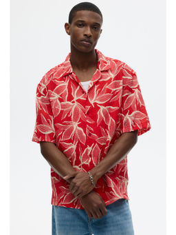 H&M - Men Red Regular Fit Resort Shirt