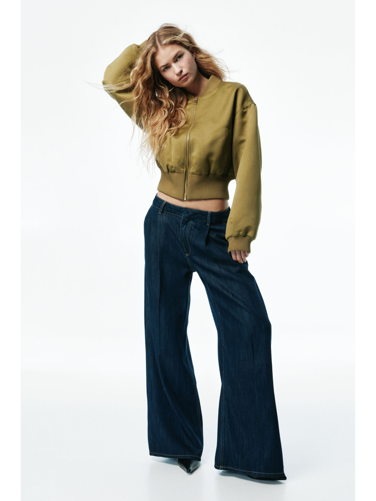 h&m Women Blue Loose Fit Wide Regular Jeans-picture-12