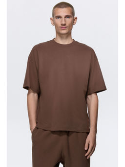 H&M - Men Beige Oversized Fit T-Shirt