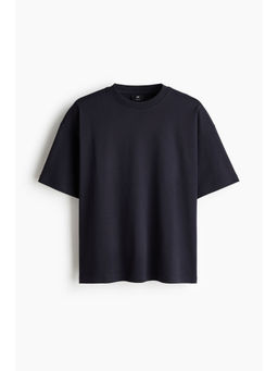 H&M - Men Navy Blue Oversized Fit T-Shirt