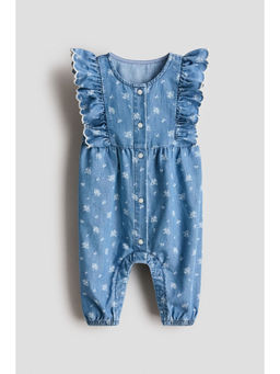H&M - Girls Blue Printed Denim Body Suit