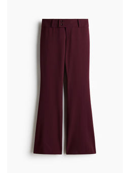 H&M - Women Maroon Flared Tailored Trouser