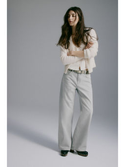 H&M - Women Grey Wide High Jeans