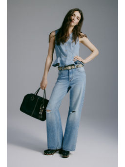 H&M - Women Blue Wide High Jeans