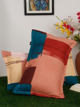 ARRABI - Multi-Color Geometric Polycotton Pillow Covers (Pack of 2)