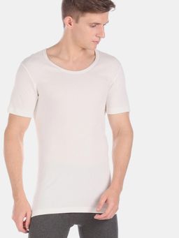 U.S. POLO ASSN. - Off White I651 Snug Fit Cotton Viscose Polyester Thermal T-shirt Off White