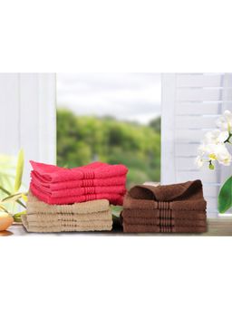 KOPA - Quick Dry 100% Cotton Soft Terry Towel -12Pc Face Towel D'Ross Solid-Multi