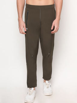 Dida - Men Olive Classic Regular Comfort Dry-Fit Performance Booster Activewear Track Pant