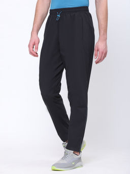 Dida - Men Black Light Durable Regular Comfort Dry-Fit Activewear Athletic Track Pant