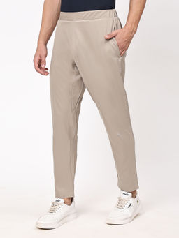 Dida - Men Beige Trendy Durable Regular Comfort Dry-Fit Activewear Sports Track Pant