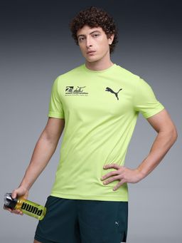 Puma - Mens Graphic Running T-Shirt - Green