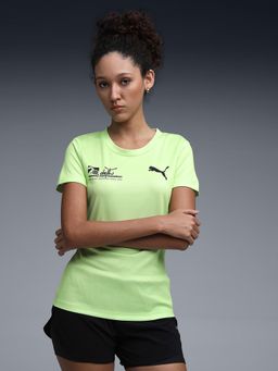 Puma - Womens Graphic Running T-Shirt - Green
