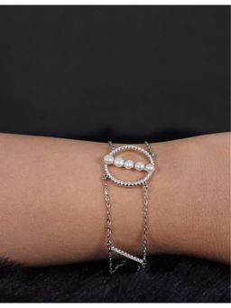 Silverings - 925 Sterling Silver White Circle Of Life Silver Bracelet
