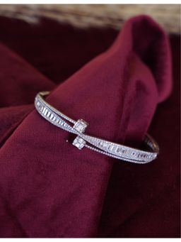 Silverings - 925 Sterling Silver White Olivia Rose Gold Double Sided Kada