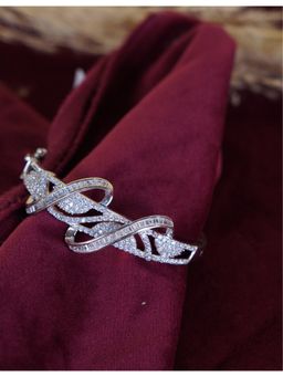 Silverings - 925 Sterling Silver White Gracey Silver Kada