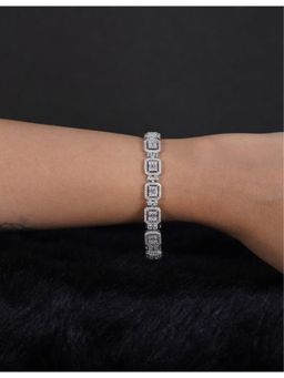 Silverings - 925 Sterling Silver White Precious Silver Tennis Bracelet