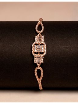 Silverings - 925 Sterling Silver White The One Rose Gold Bracelet