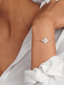 Silverings - 925 Sterling Silver White Pretty Women Zircon Bracelet