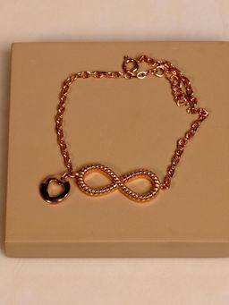 Silverings - 925 Sterling Silver Infinity Till Eternity Rose Gold Bracelet