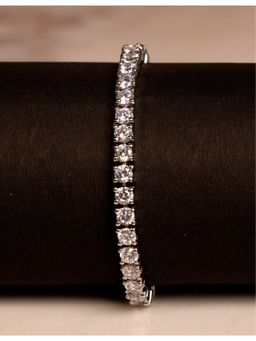 Silverings - 925 Sterling Silver White Tennis Bracelet