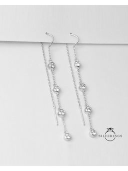 Silverings - 925 Sterling Silver White All The Way Charming Earrings