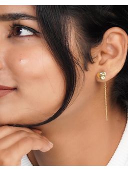 Silverings - 925 Sterling Silver Gold Beauty In Style Earrings